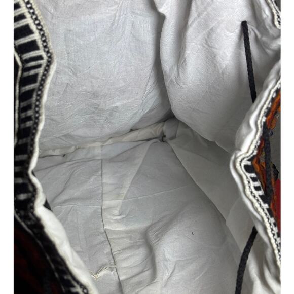 Boho Wool Backpack Aztec Print Linedd Hippie Retro Western Homemade - Picture 10 of 10